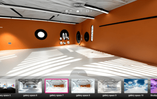 갤러리를 만들라는 명령어에 따라 AI가 만들어낸 공간 중 일부. 출처=아이스테이징